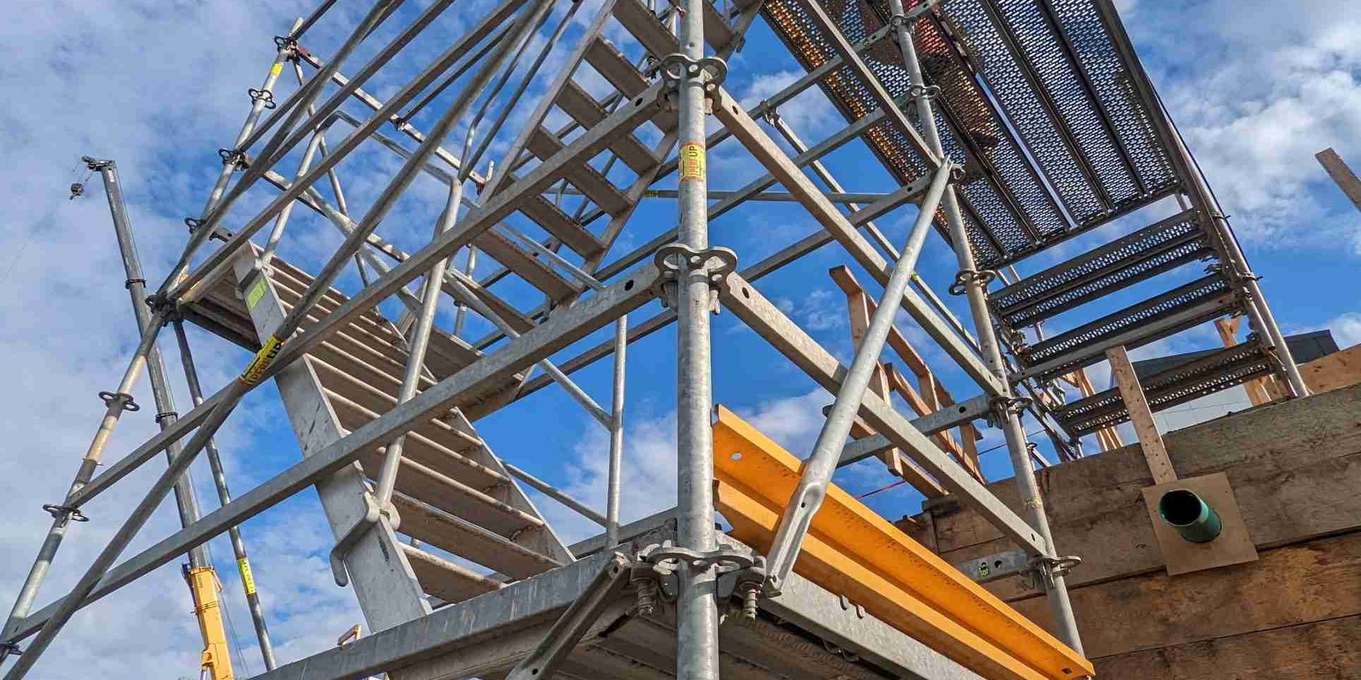 stair tower scaffold in Edmonton, Alberta, Canada