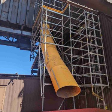 Edmonton alberta scaffold garbage chute